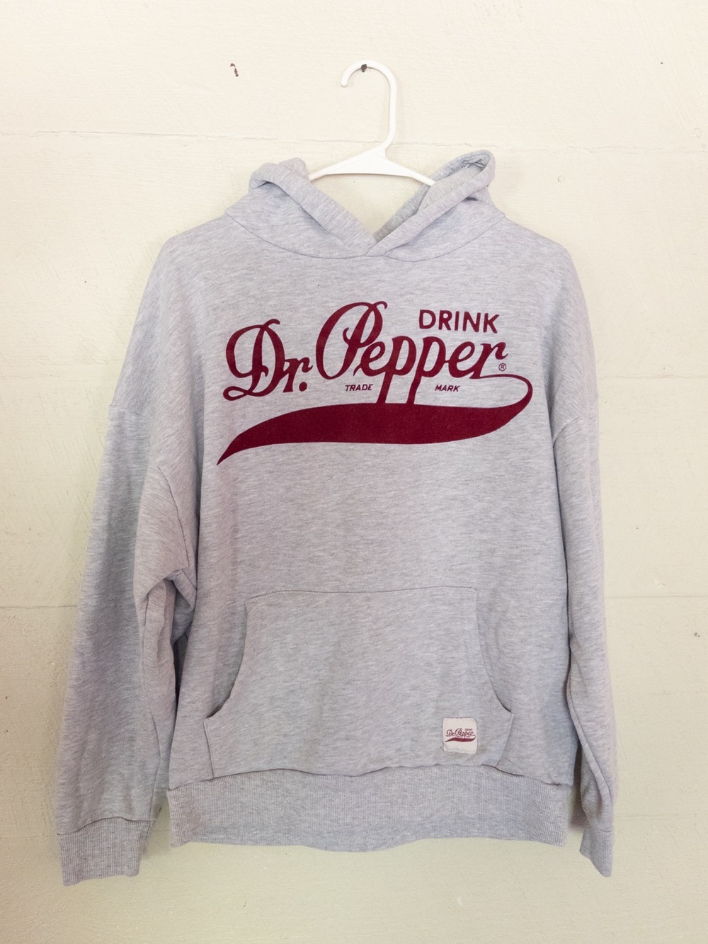 Dr. Pepper Logo Women's Gray Hoodie Sweatshirt